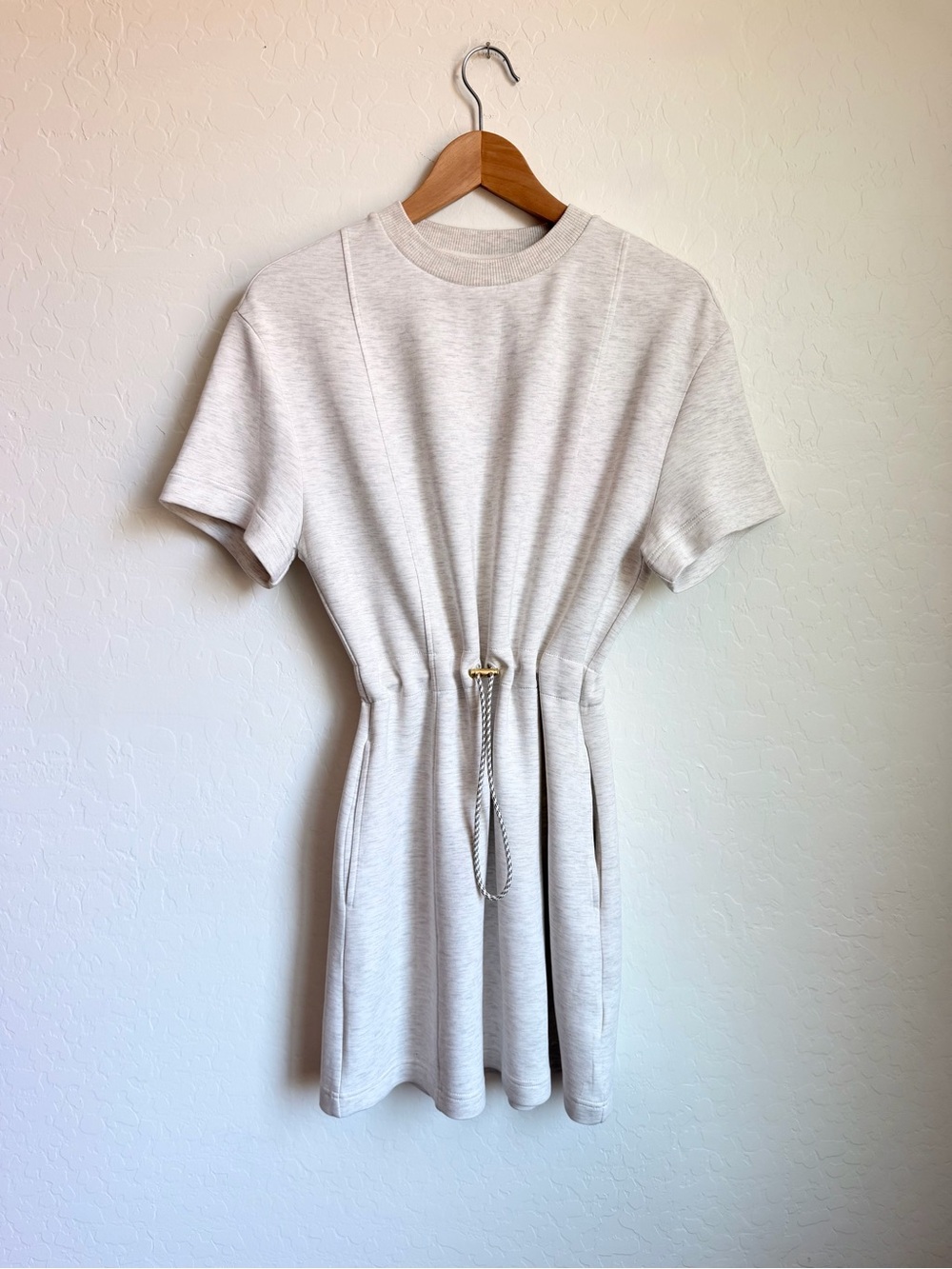 Varley Maple DoubleSoft Dress in Ivory Marl